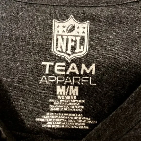 NFL Team Apparel Pittsburgh Steelers Dark Grey Women's Tshirt Size M/M Logo - Picture 2 of 5